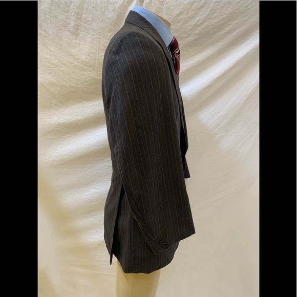 DAKS London Men’s Size 42R Multicolored Pinstripes Single Breasted Blazer - Picture 2 of 8